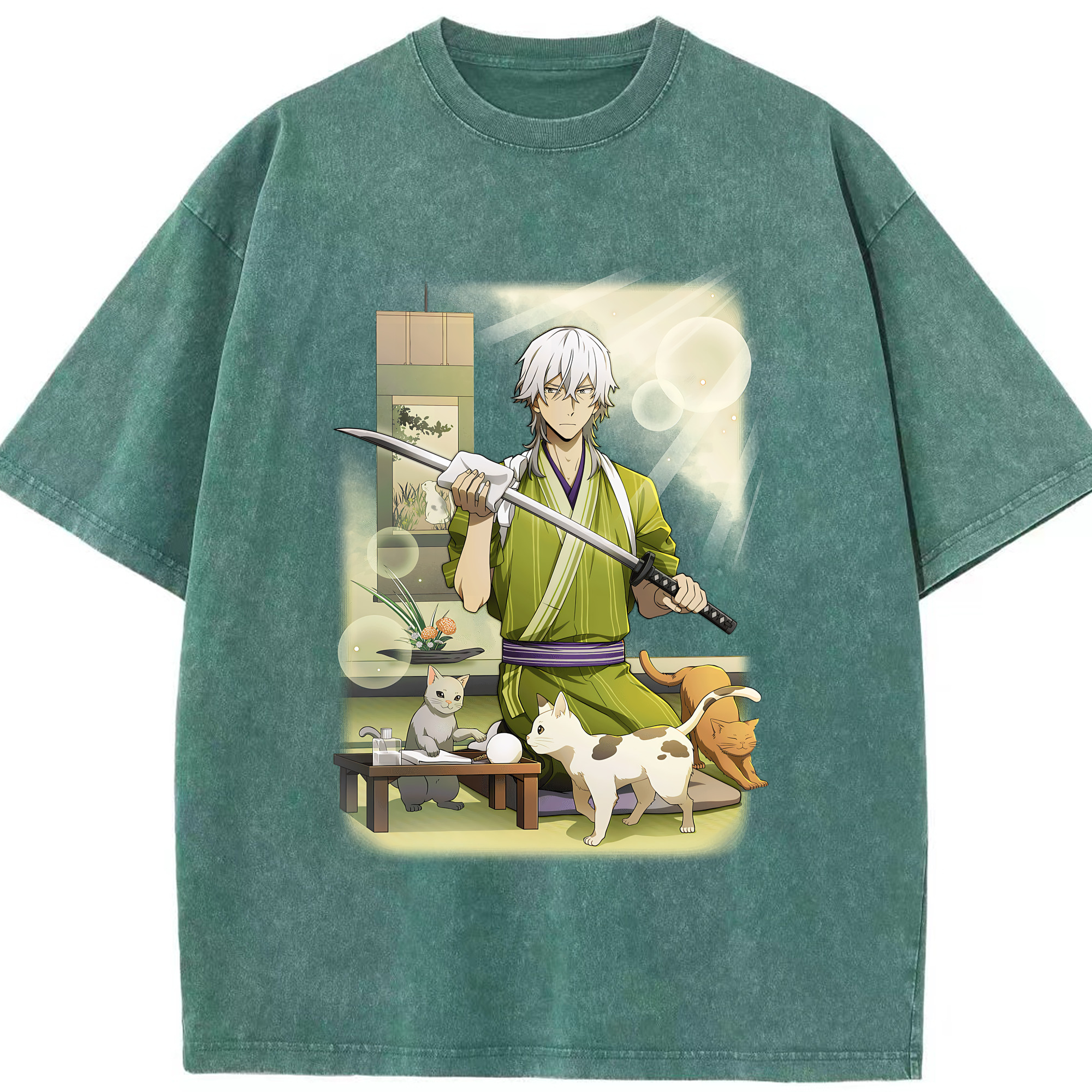 （画像用） 文豪ストレイドッグス Bungo Stray Dogs 綿100% ヴィンテージ風 半袖Tシャツ（フロントプリント）